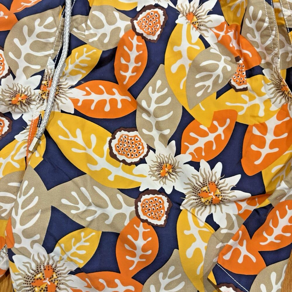 NWT VILEBREQUIN Swim Trunks Men's XXL-2XL Moorea Shorts Blue Orange Drawstring - Picture 16 of 16